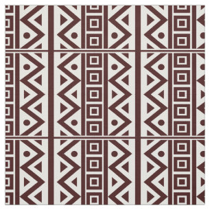 African Traditional Style Seamless Brown Pattern Fabric