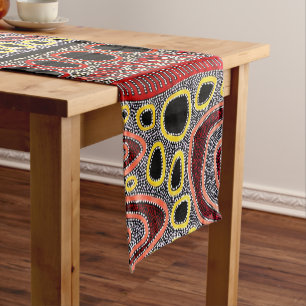 African  Tribal  Abstract Art Short Table Runner
