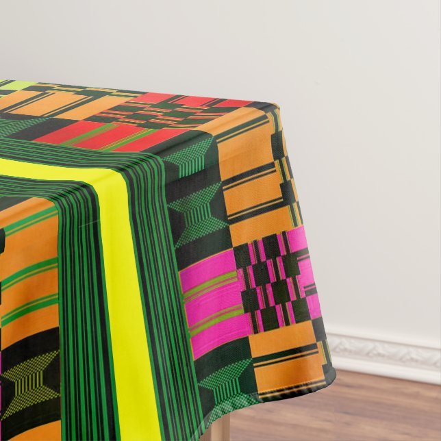 African Tribal Abstract Art  Tablecloth (In Situ)