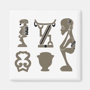 african tribal abstract portrait magnet