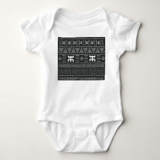 African Tribal Art: Geometric Black & White Baby Bodysuit