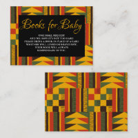 African Tribal Baby Shower Book Request Enclosure