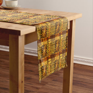 African Tribal Bamboo  Short Table Runner