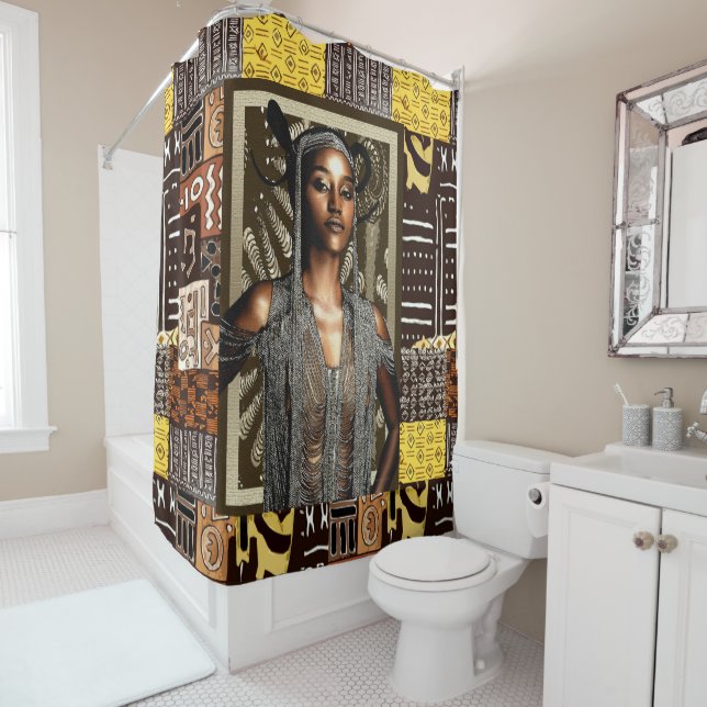 African Tribal Beauty Shower Curtain (In Situ)