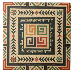 African Tribal Ceramic Tile