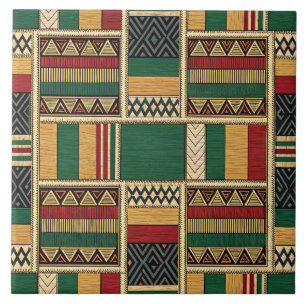 African Tribal Ceramic Tile