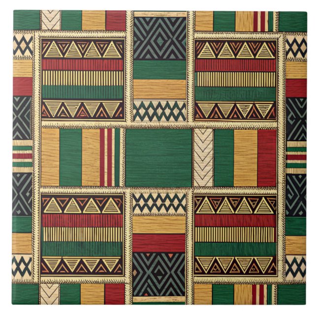 African Tribal Ceramic Tile (Front)