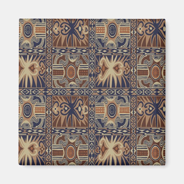 African Tribal Contemporary Collage Magnet (Front)