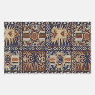 African Tribal Contemporary Collage Rectangular Sticker