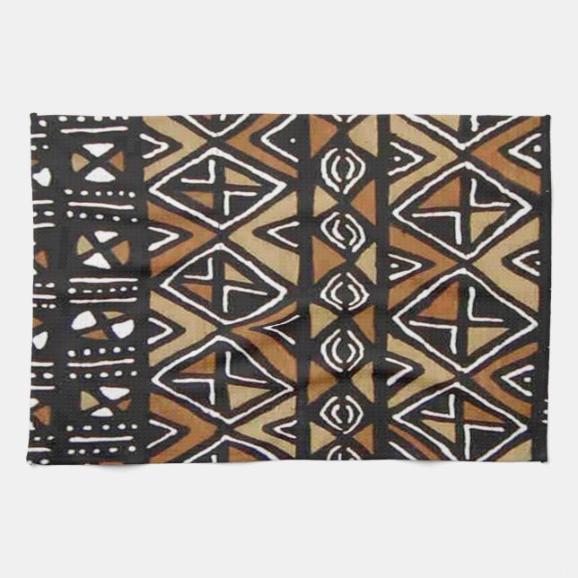 African Tribal Design Tea Towel (Horizontal)