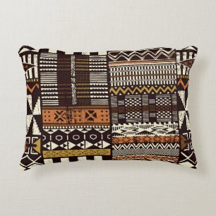 African tribal fabric, abstract vintage. decorative cushion