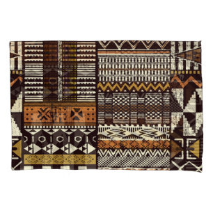 African tribal fabric, abstract vintage. pillowcase