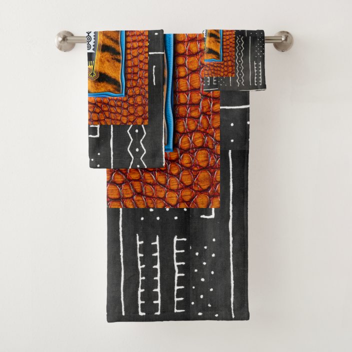 African Tribal Graphic Bath Towel Set Zazzle.co.uk