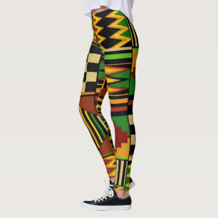 African Tribal Kente Design Leggings
