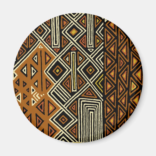 African Tribal Kuba Design Magnet (Front)
