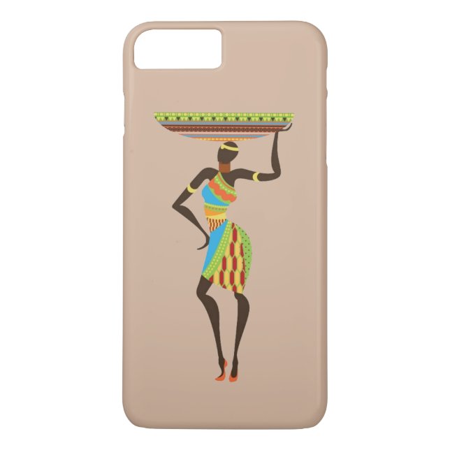 African Tribal Lady with basket tribal art Case-Mate iPhone Case (Back)