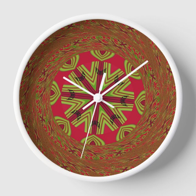 African Tribal Mandala Clock (Front)