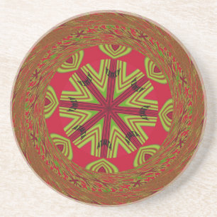 African Tribal Mandala Coaster