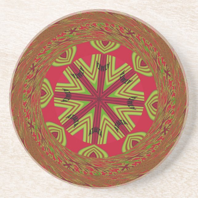 African Tribal Mandala Coaster (Front)