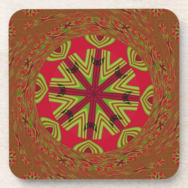 African Tribal Mandala Coaster (Front)