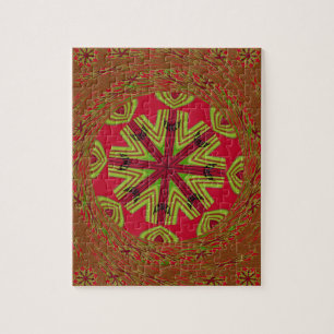 African Tribal Mandala Jigsaw Puzzle