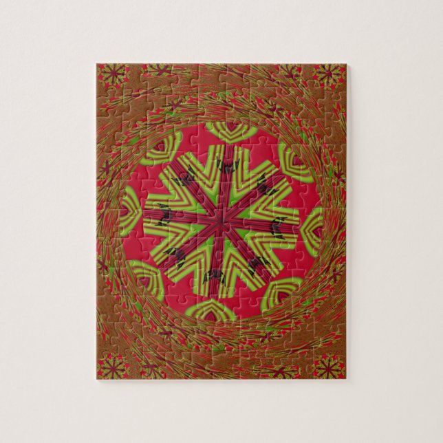 African Tribal Mandala Jigsaw Puzzle (Vertical)