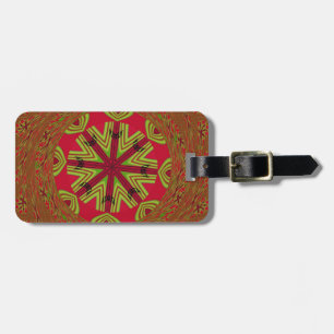 African Tribal Mandala Luggage Tag