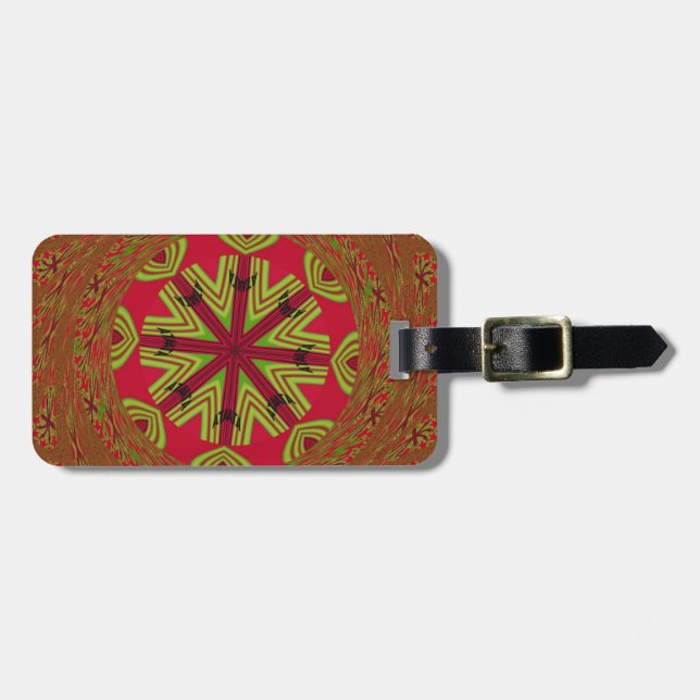 African Tribal Mandala Luggage Tag (Front Horizontal)