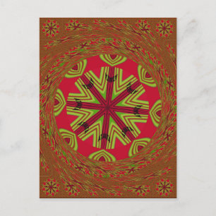 African Tribal Mandala Postcard