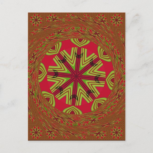 African Tribal Mandala Postcard (Front)