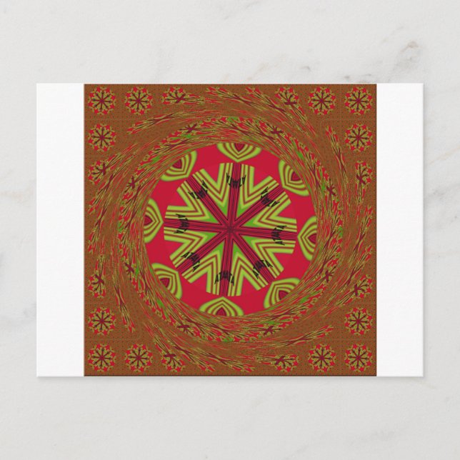 African Tribal Mandala Postcard (Front)
