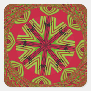 African Tribal Mandala Square Sticker