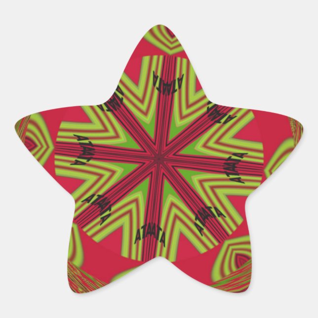 African Tribal Mandala Star Sticker (Front)