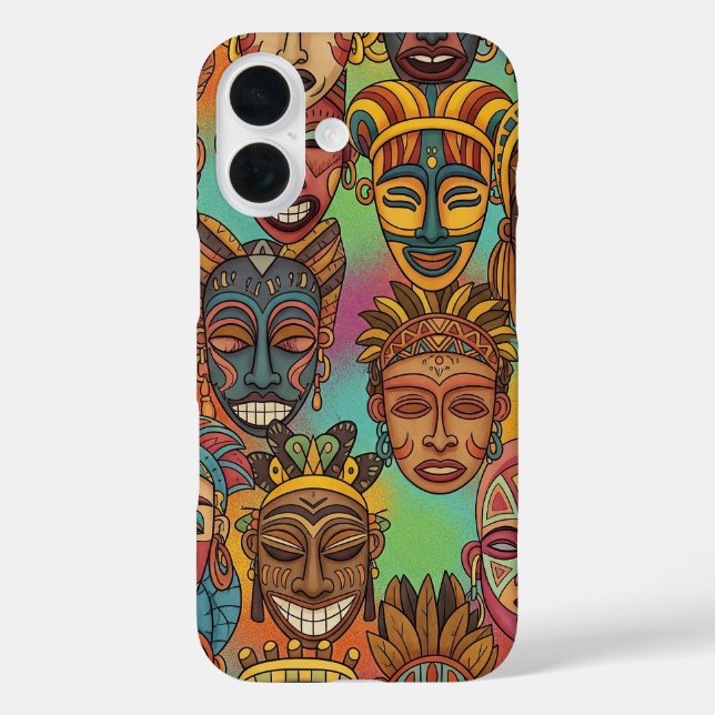 AFRICAN TRIBAL MASK Case-Mate iPhone CASE (Back)