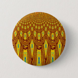 African Tribal Motif 6 Cm Round Badge