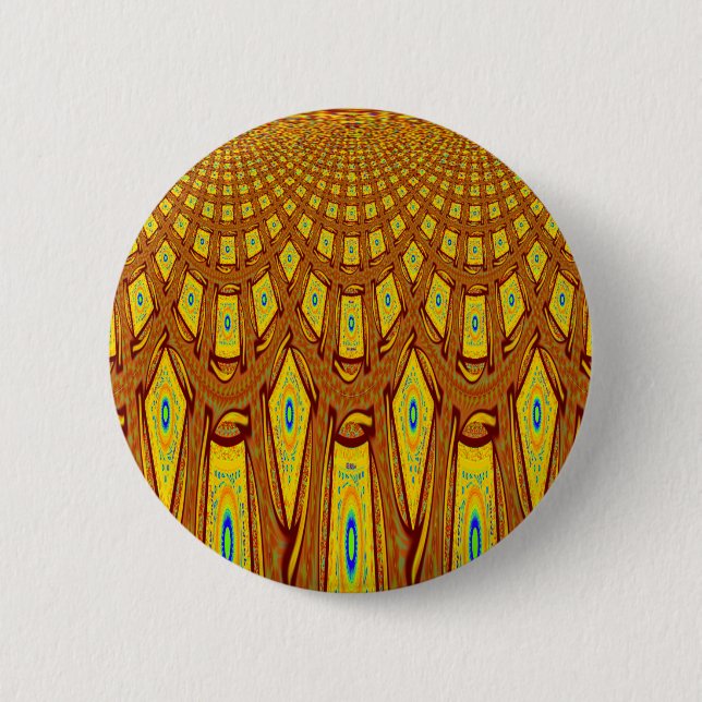African Tribal Motif 6 Cm Round Badge (Front)