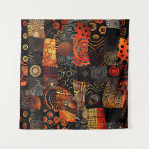 African Tribal Pattern Art Tapestry
