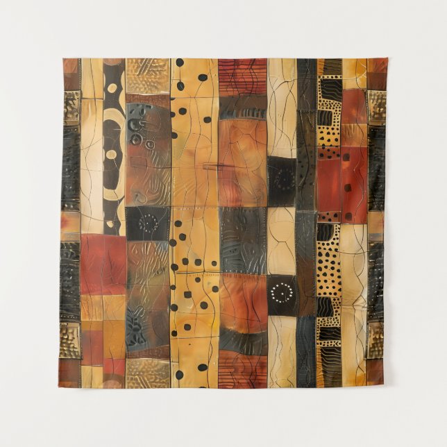 African Tribal Pattern Art Tapestry (Front)