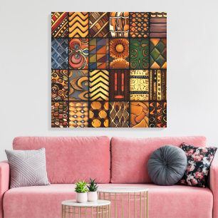 African Tribal Pattern Canvas Art