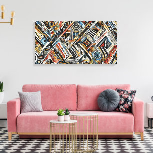 African Tribal Pattern Canvas Art