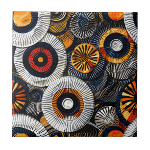 African Tribal Pattern Ceramic Tile