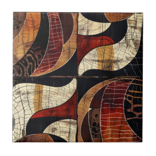 African Tribal Pattern Ceramic Tile