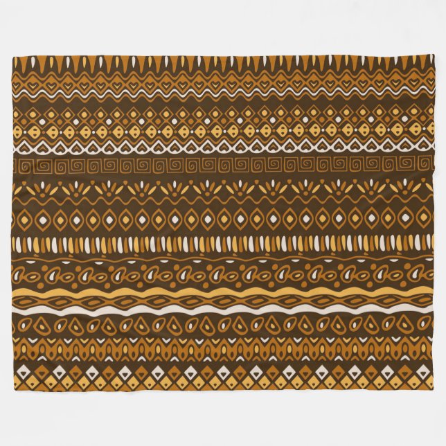 African Tribal Pattern Fleece Blanket (Front (Horizontal))