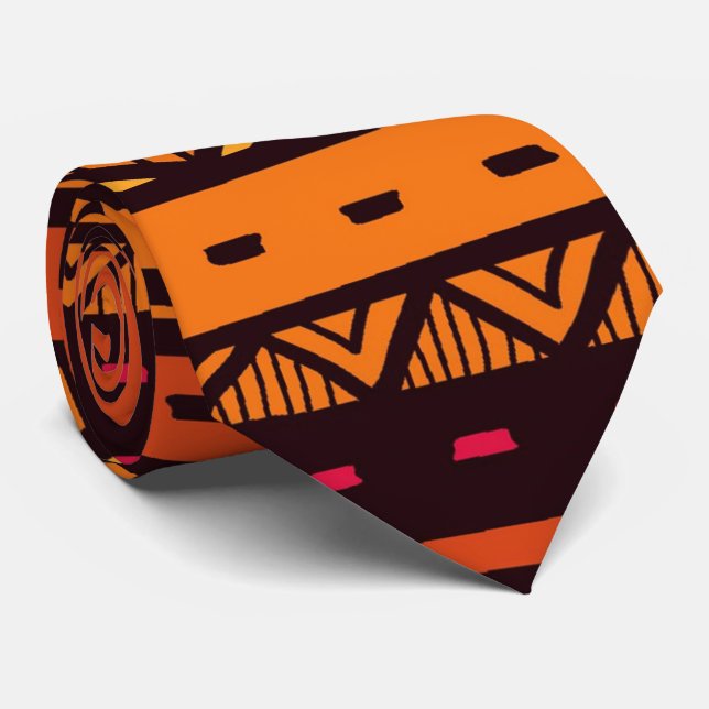 African Tribal pattern fun tie (Rolled)