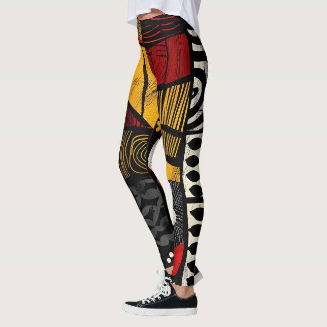 African Tribal Pattern Leggings (Left)