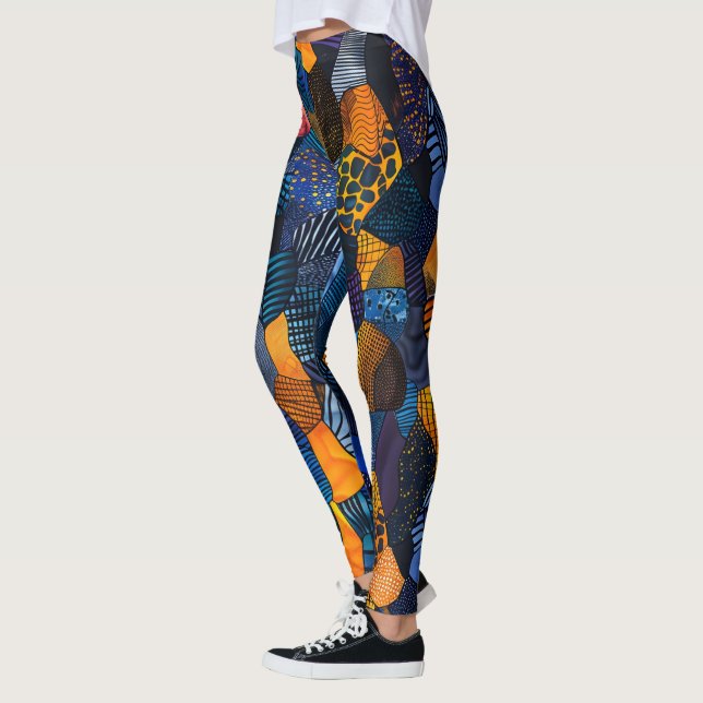 African Tribal Pattern Leggings (Left)