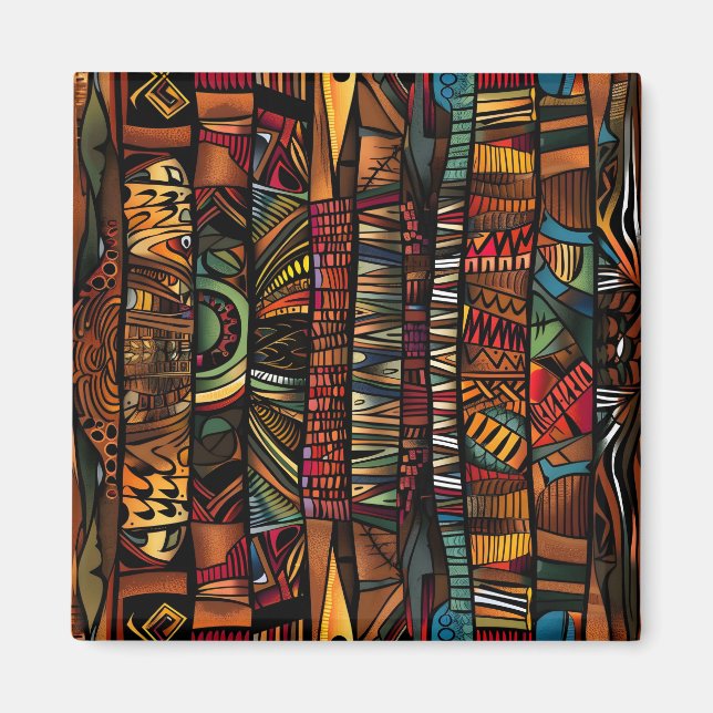 African Tribal Pattern Magnet (Front)