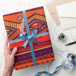 African Tribal pattern party wrapping paper