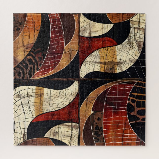 African Tribal Pattern Puzzle (Vertical)