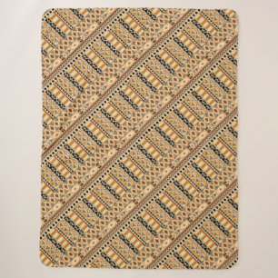 African Tribal Pattern Sherpa Blanket